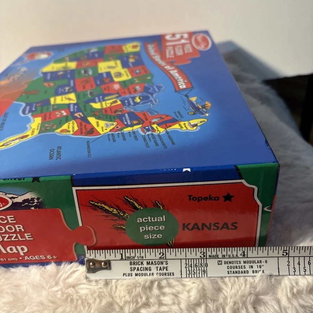 Melissa & Doug USA Map Floor Puzzle 51 PCS Ages 6+